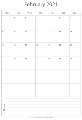 Free Printable Calendar Templates 2020, 2021