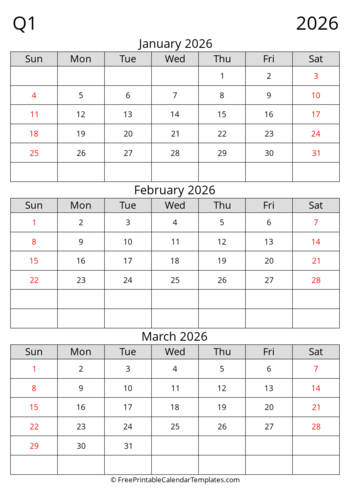 Q1 2026 Portrait Standard Grid
