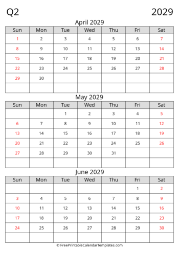 Q2 2029 Portrait Standard Grid
