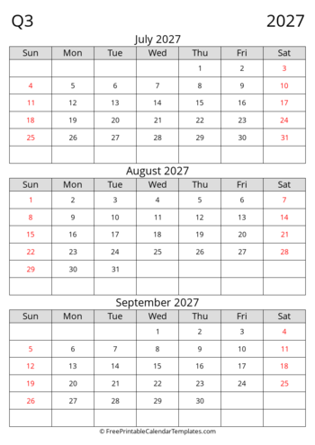 Q3 2027 Portrait Standard Grid