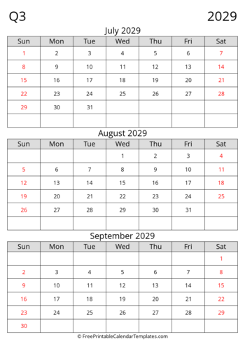 Q3 2029 Portrait Standard Grid