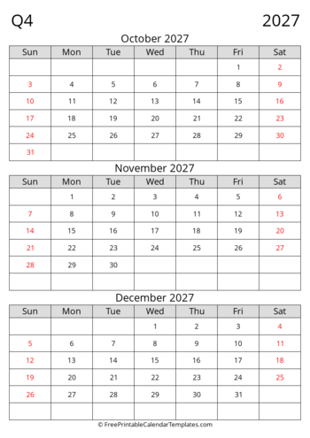 Q4 2027 Portrait Standard Grid